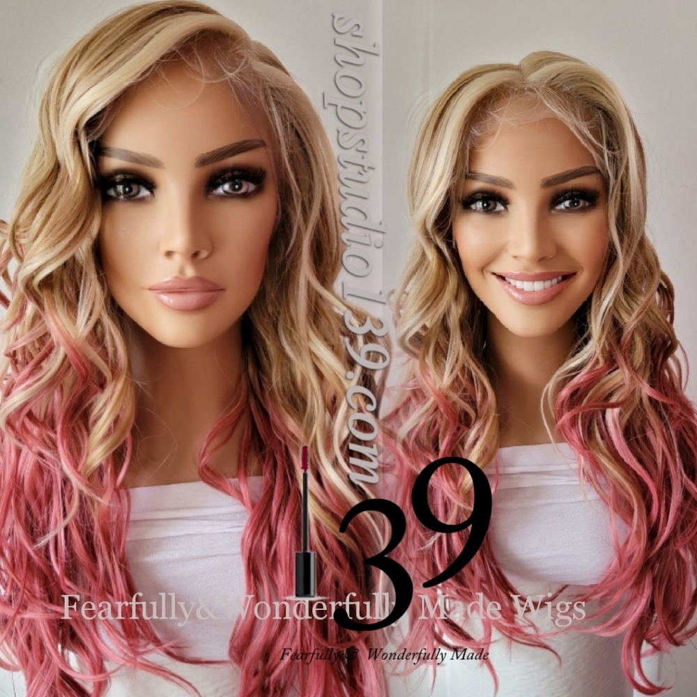 Human hair beachwave HD lace front wig with shifting part